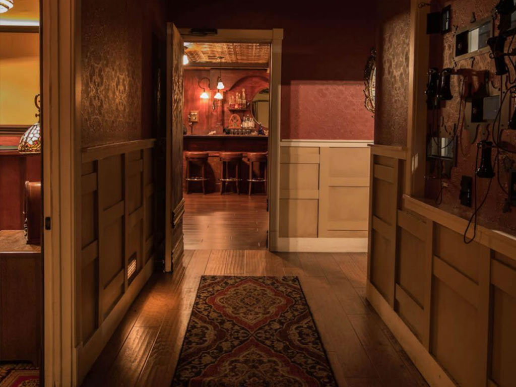 A passageway connecting the Palace Theater’s hidden rooms